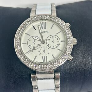 Vivani Two Tone Crystal Bezel Women’s Fashion Watch New Battery